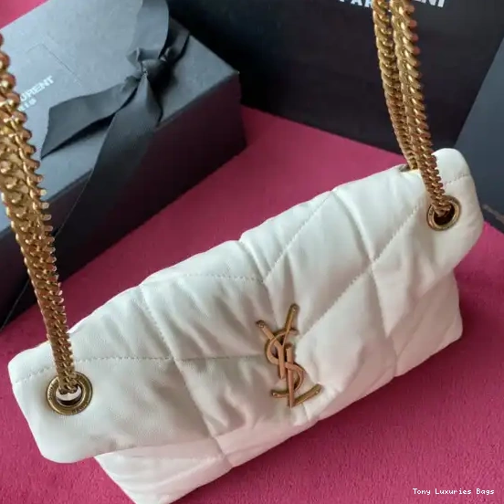 Tony Luxuries IN YSL LAMBSKIN PUFFER QUILTED SMALL BAG 0530